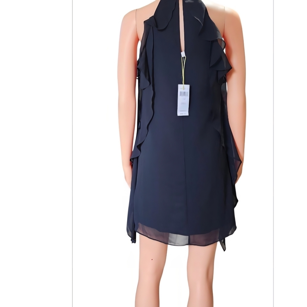BCBGeneration Black Ruffle Mini Dress - Picture 3 of 8